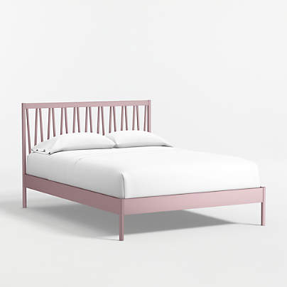 Classic Lilac Rose Wood Kids Full Bed