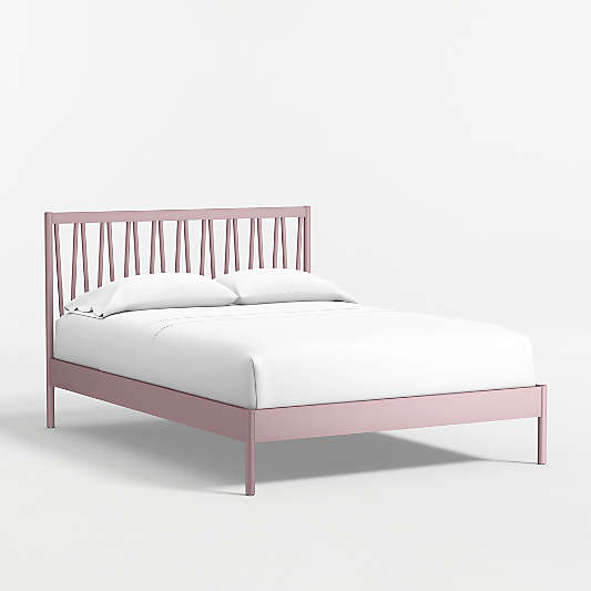 Classic Lilac Rose Wood Kids Full Bed