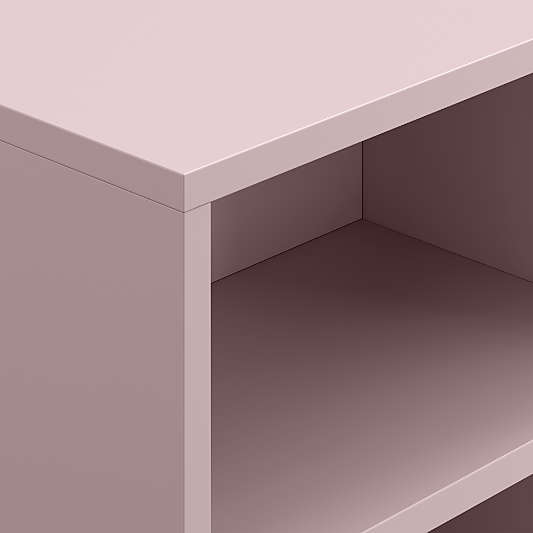 Classic Lilac Rose Wood Kids Low Bookcase