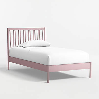 Classic Lilac Rose Wood Kids Twin Bed