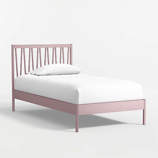 Classic Lilac Rose Wood Kids Twin Bed