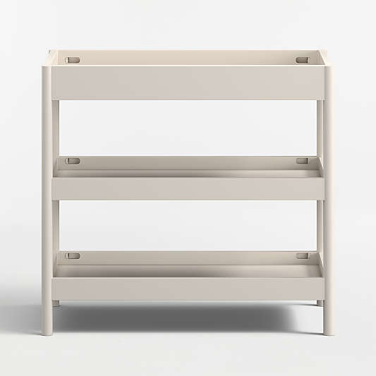 Classic Linen White Wood Baby Changing Table