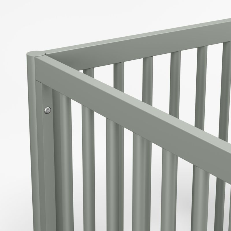 Classic Laurel Green Wood Convertible Baby Crib - image 9 of 12