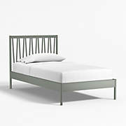 Ever Simple Slate Blue Wood Kids Twin Bed