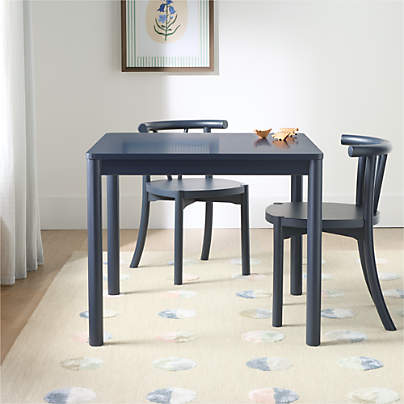 Classic Navy Blue Wood Kids Play Table