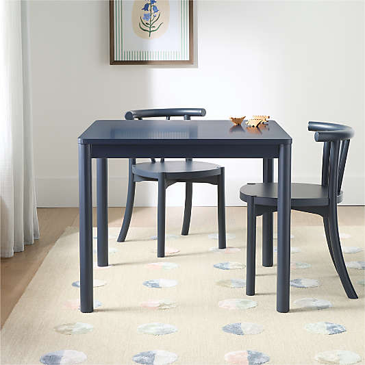Classic Navy Blue Wood Kids Play Table