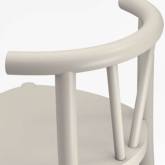 Classic Cozy Grey Wood Kids Play Chair