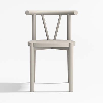 Classic Cozy Grey Wood Kids Play Chair