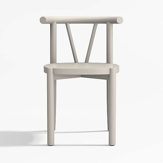 Classic Cozy Grey Wood Kids Play Chair