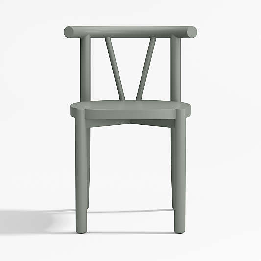 Classic Laurel Green Wood Kids Play Chair