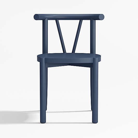 Classic Navy Blue Wood Kids Play Chair