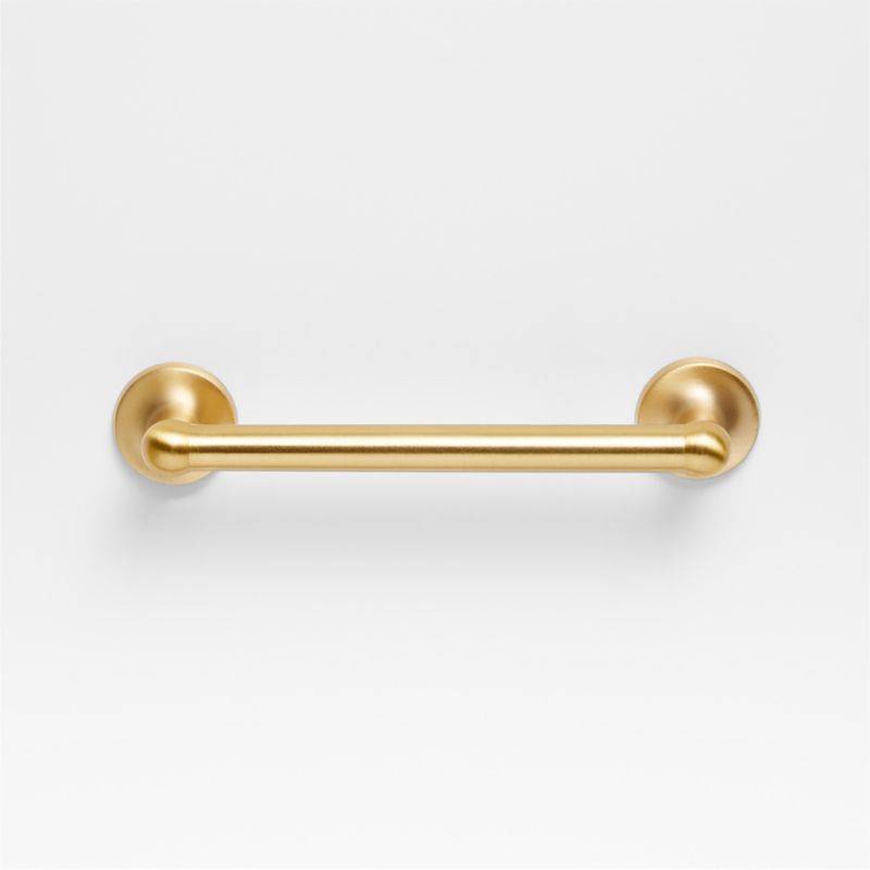 Classic 4" Round Brushed Brass Cabinet Drawer Bar Pull - image 6 of 7