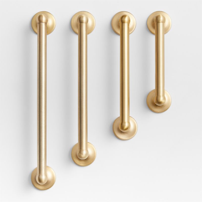 Classic 3" Round Brushed Brass Cabinet Drawer Bar Pull - image 1 of 7