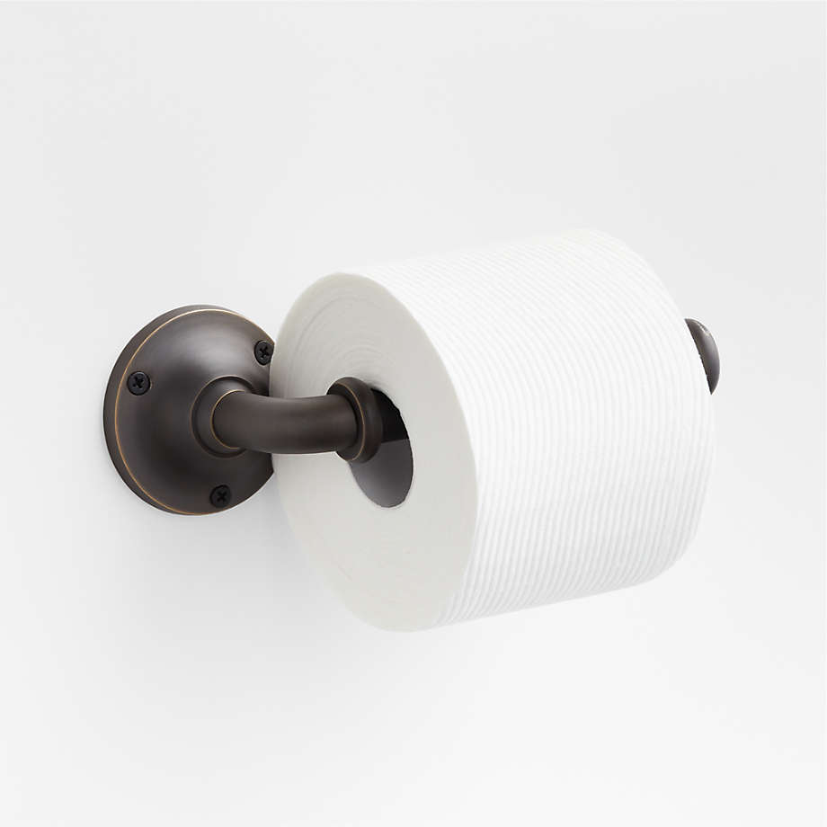 Classic Round Brushed Bronze Wall Mounted Toilet Paper Holder