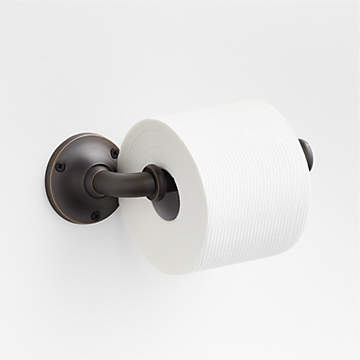 Square Edge Matte Black Wall-Mounted Toilet Paper Holder + Reviews | Crate  & Barrel