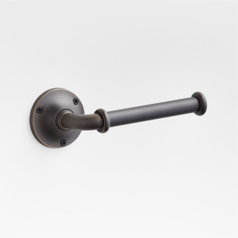 Classic Round Brushed Bronze Wall-Mounted Toilet Paper Holder