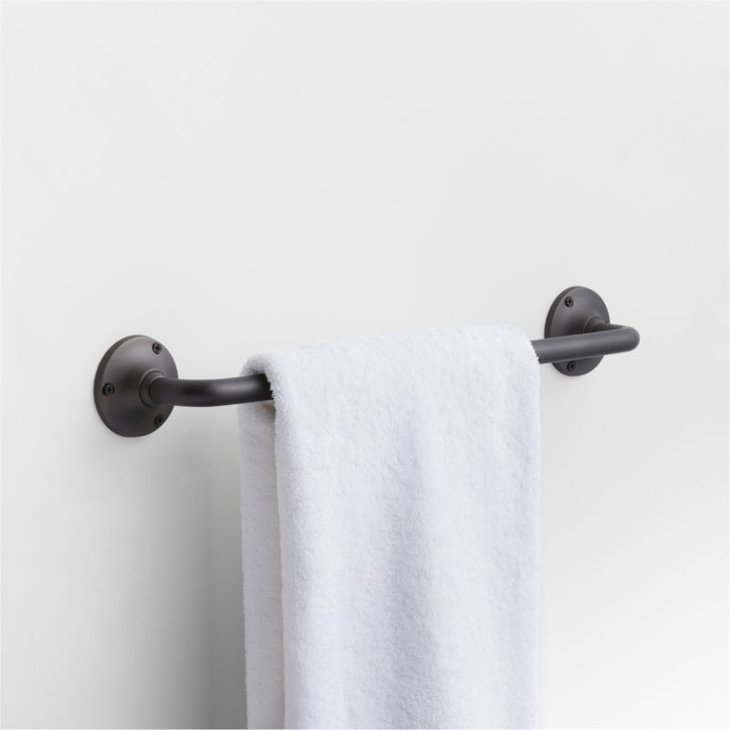 Classic Round Brushed Bronze Bath Towel Bars