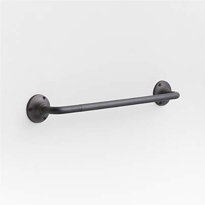 Classic Round Brushed Bronze Bath Towel Bar 18"