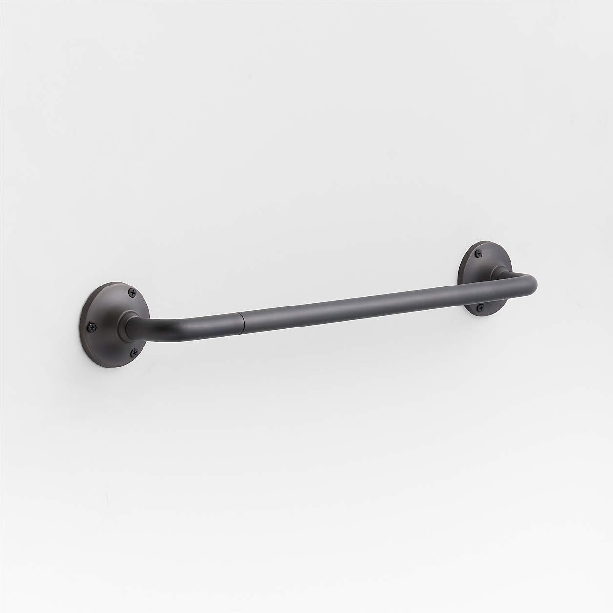 Classic Round Brushed Bronze Bath Towel Bar 18" Crate & Barrel