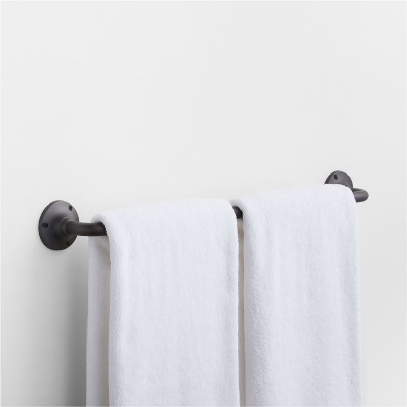 Classic Round Brushed Bronze Bath Towel Bars