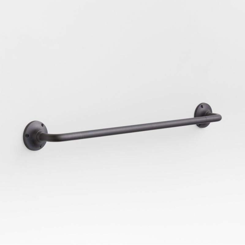 Classic Round Brushed Bronze Bath Towel Bar 24 Crate Barrel   ClassicRndBrzTowelBar24nSSS23