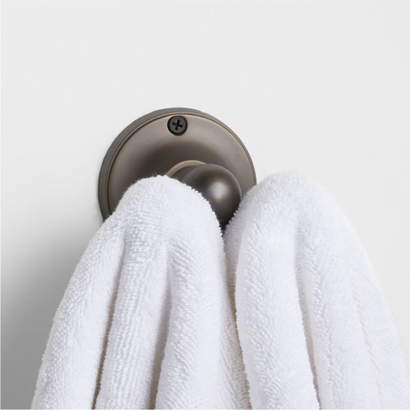 Classic Round Brushed Bronze Bathroom Towel Hook