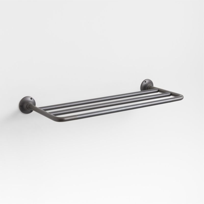 Classic Round Brushed Bronze Wall-Mounted Bathroom Towel Rack