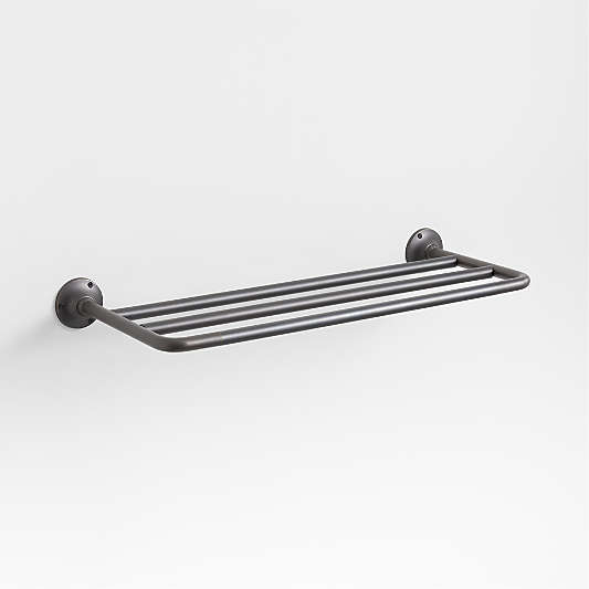 Classic Round Brushed Bronze Wall-Mounted Bathroom Towel Rack