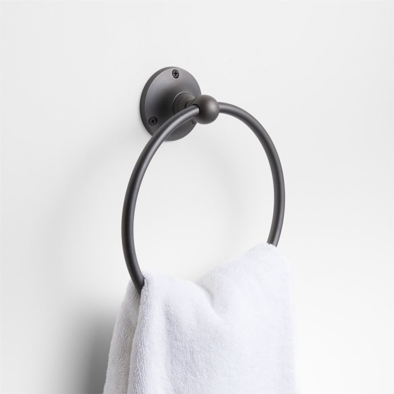 Classic Round Brushed Bronze Bathroom Hand Towel Ring