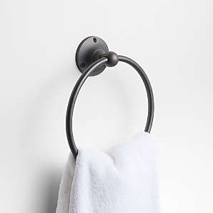 Dog Design Cast Iron Wall Mounted Bathroom Hand Towel Ring, Set of