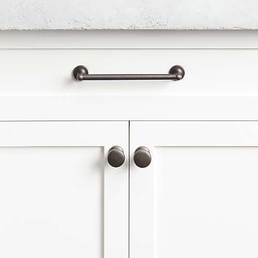 Classic 6" Round Brushed Bronze Cabinet Drawer Bar Pull