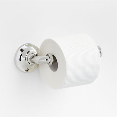 View Classic Round Polished Chrome Wall-Mounted Toilet Paper Holder details