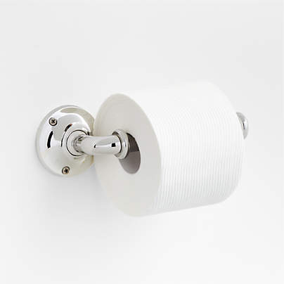 Classic Round Polished Chrome Wall-Mounted Toilet Paper Holder