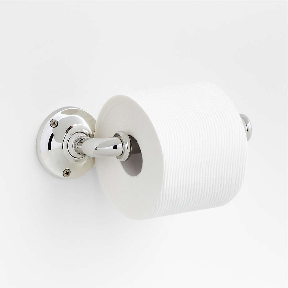 Classic Round Polished Chrome Wall-Mounted Toilet Paper Holder