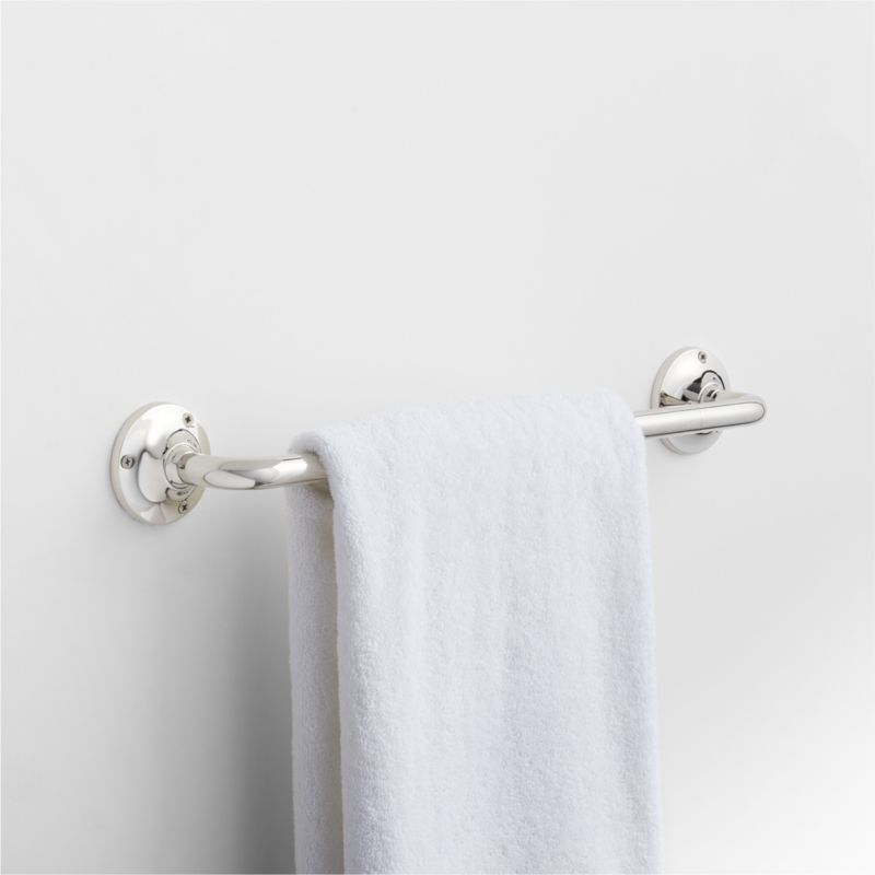 Classic Round Polished Chrome Bath Towel Bar 18"