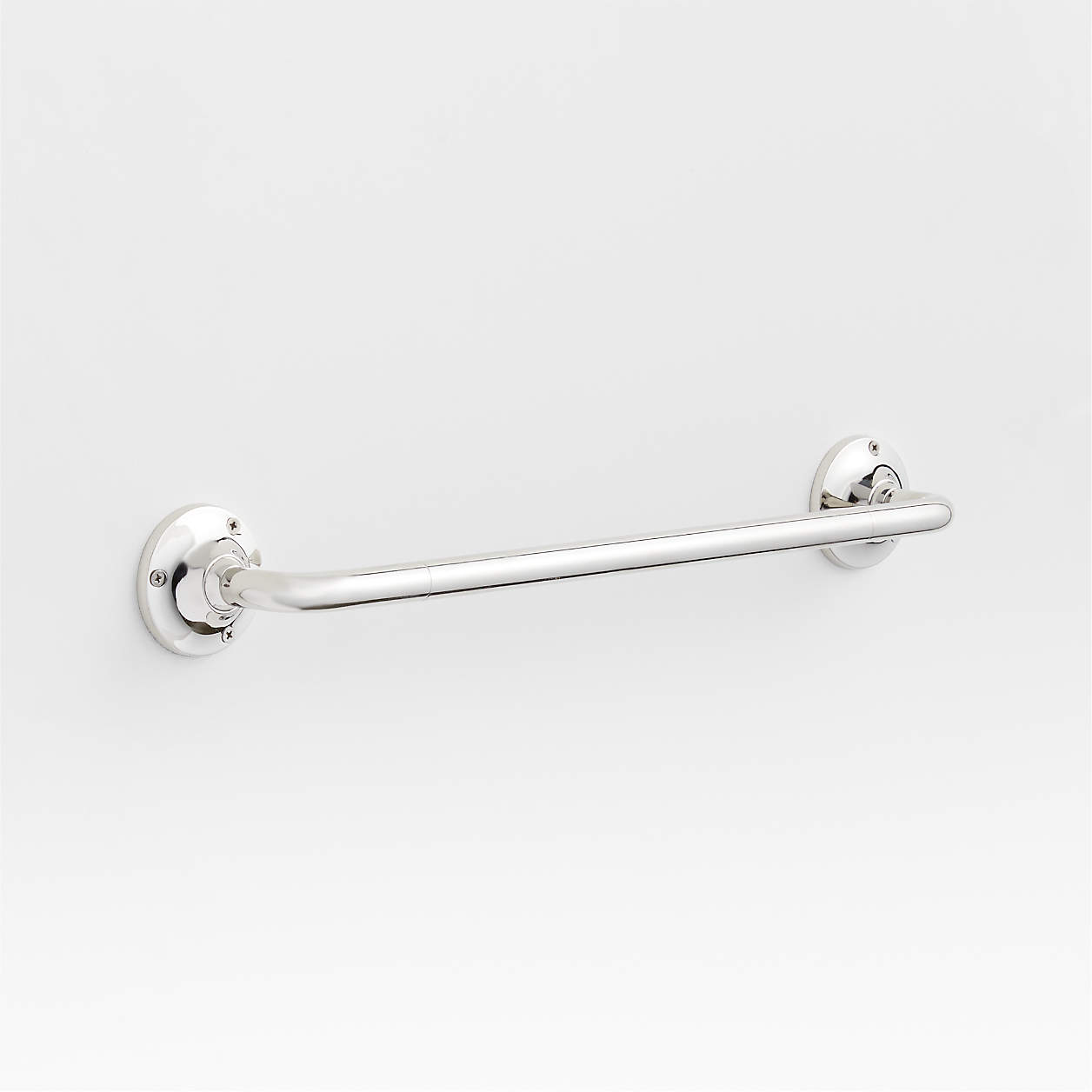 Classic Round Polished Chrome Bath Towel Bar 18" Crate & Barrel Canada