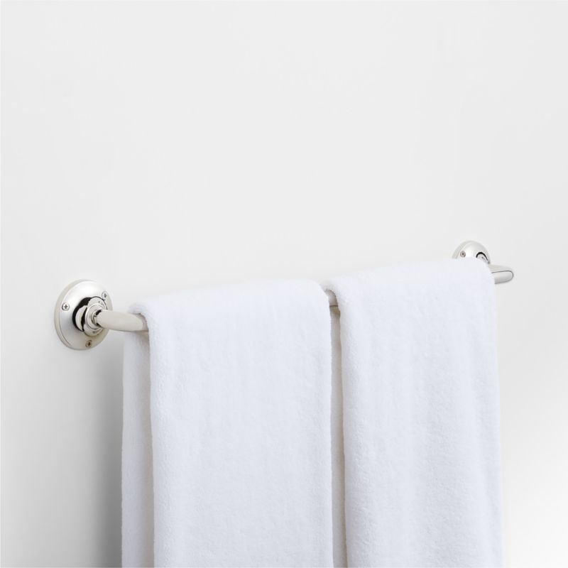 Classic Round Polished Chrome Bath Towel Bar 24" - image 3 of 4