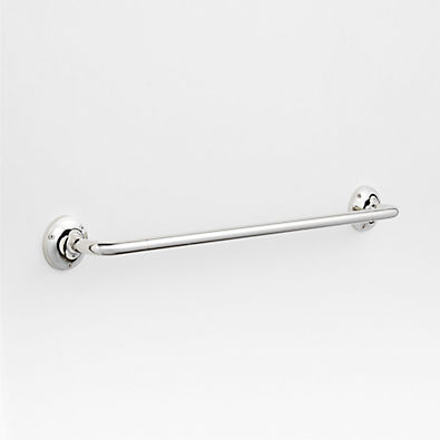 View Classic Round Polished Chrome Bath Towel Bar 24" details