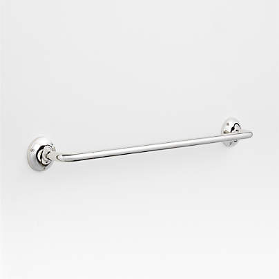 Classic Round Polished Chrome Bath Towel Bar 24"