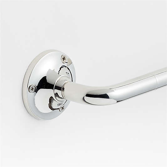 Classic Round Polished Chrome Bath Towel Bar 18"