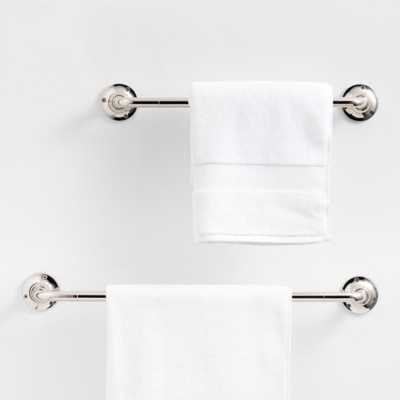 Classic Round Polished Chrome Bath Towel Bar 18"