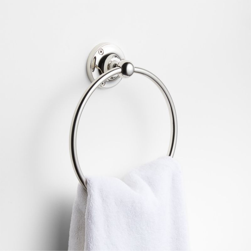 Classic Round Polished Chrome Bathroom Hand Towel Ring