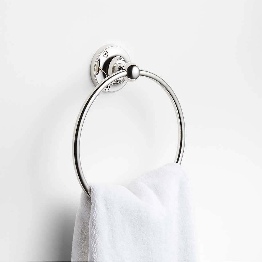 Classic Round Polished Chrome Bathroom Hand Towel Ring