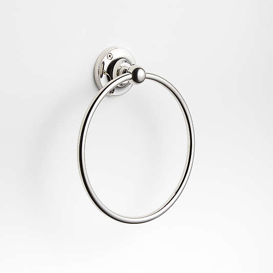 Classic Round Polished Chrome Bathroom Hand Towel Ring