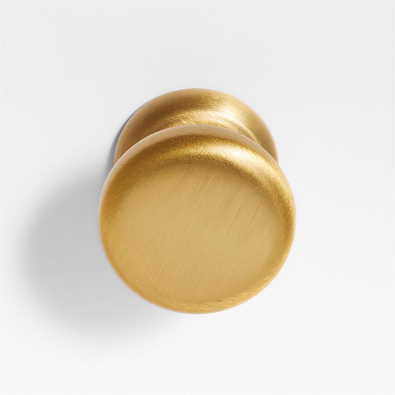 Classic Round Brushed Brass Cabinet Knob