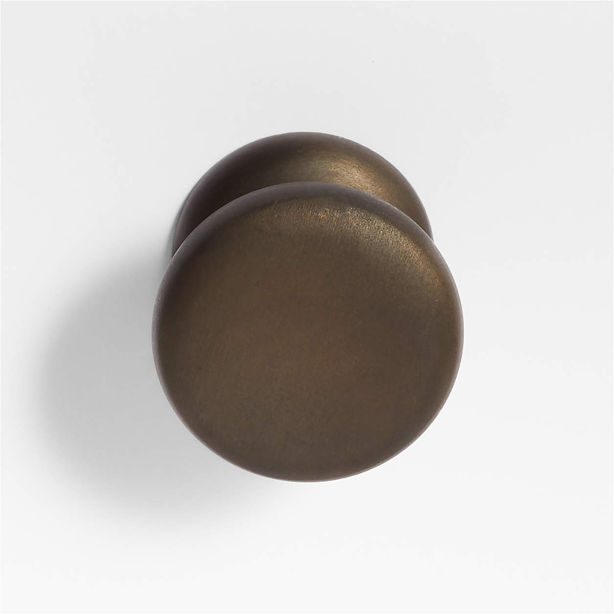 Classic Round Brushed Bronze Knob Crate & Barrel