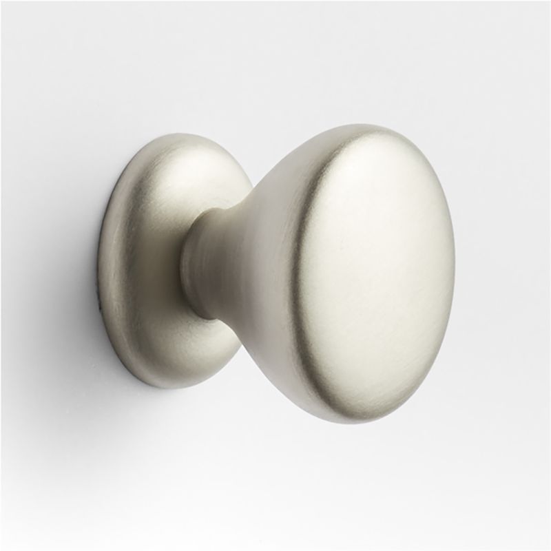 Classic Round Brushed Nickel Cabinet Knob