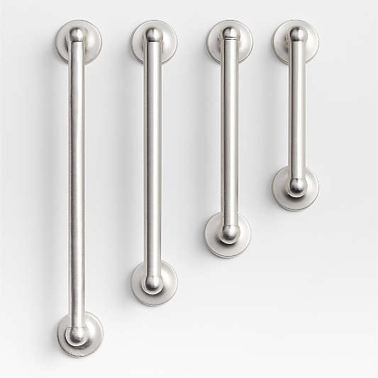 Classic Round Brushed Nickel Cabinet Drawer Bar Pulls