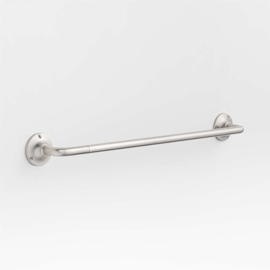 Classic Round Brushed Nickel Bath Towel Bar 24 Crate Barrel   Classic Round Nickel Bath Towel Bar 24 