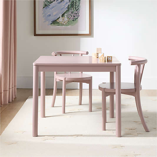 Classic Violet Purple Wood Kids Play Table